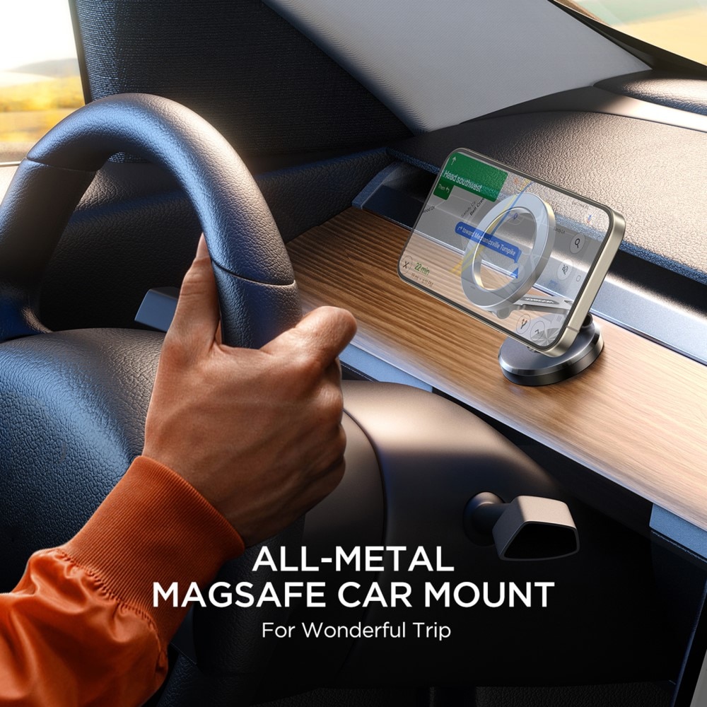 JR-ZS403 Magnetic MagSafe Foldable Car Mount Holder Black