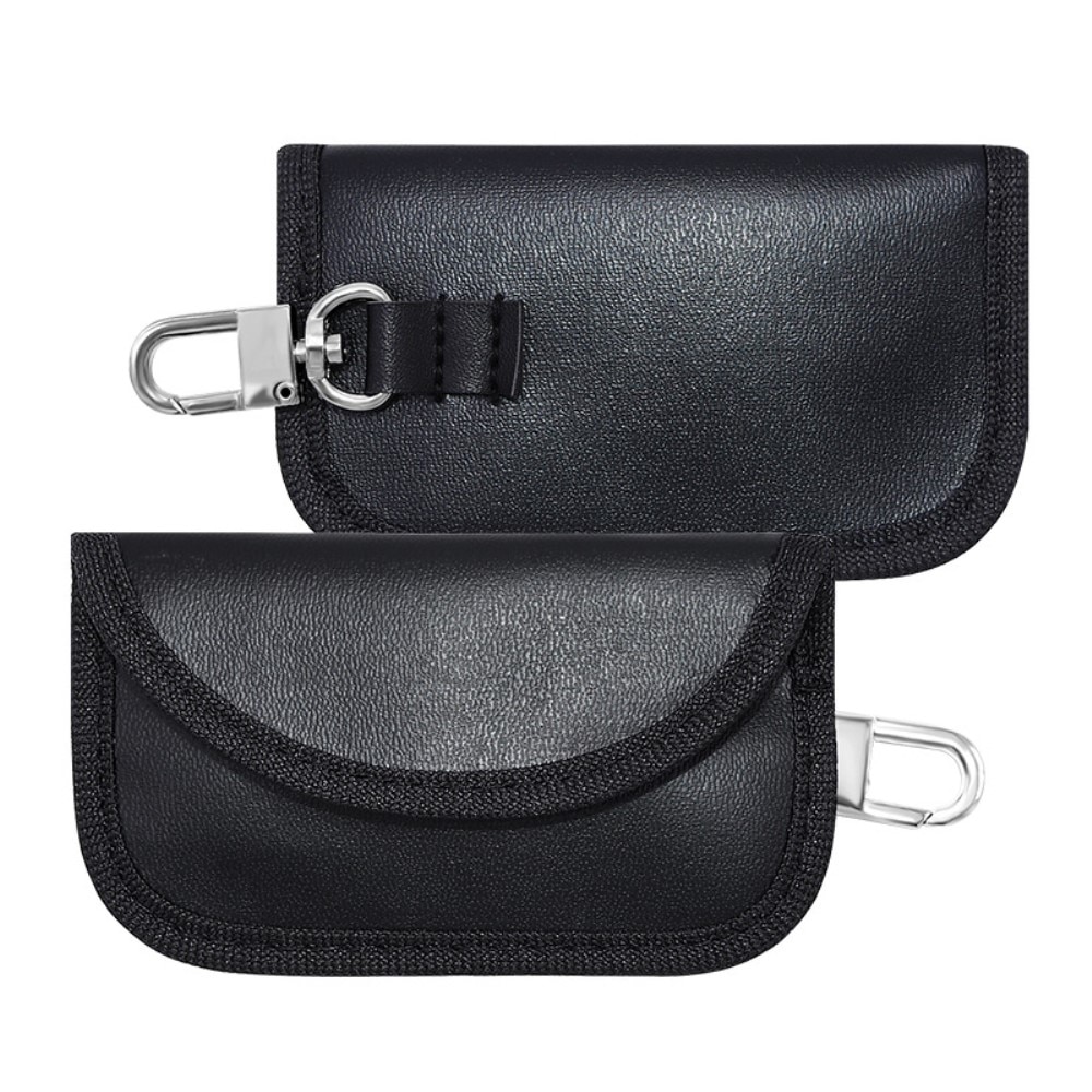 Leather Car Key Case with RFID protection Black