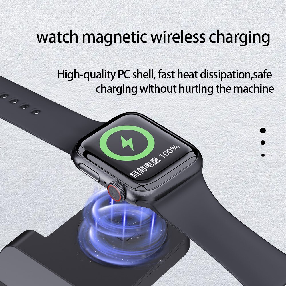 3-in-1 Wireless Charging Station for Apple Black
