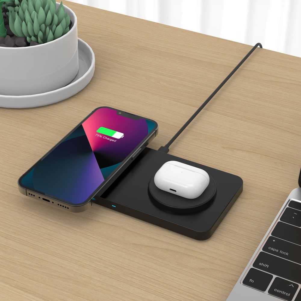 2-in-1 Magnetic Wireless Charging Pad 30W Black