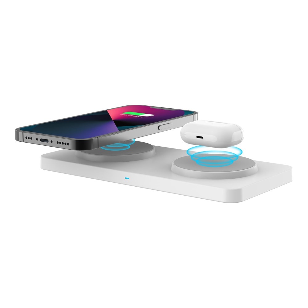 2-in-1 Magnetic Wireless Charging Pad 30W White