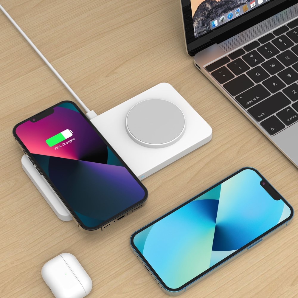 2-in-1 Magnetic Wireless Charging Pad 30W White