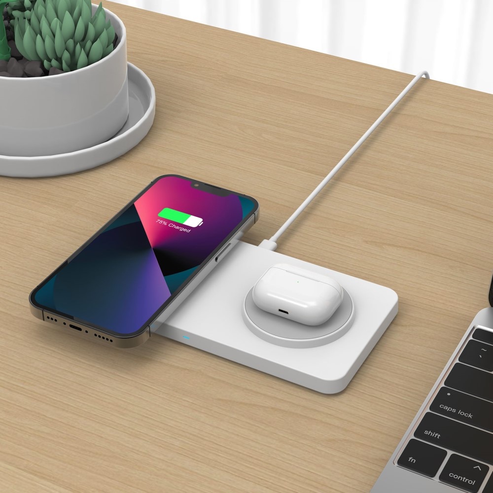2-in-1 Magnetic Wireless Charging Pad 30W White