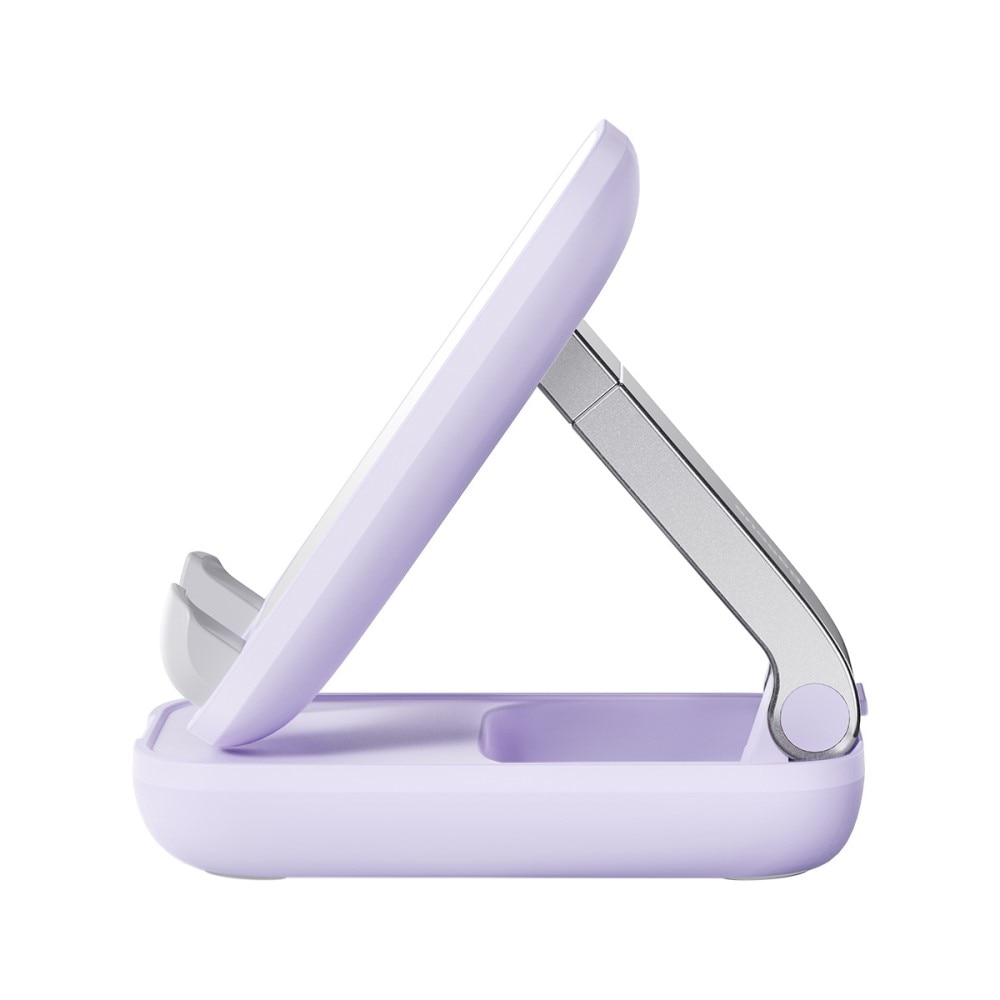 Foldable Table Stand with Mirror for Mobile Purple