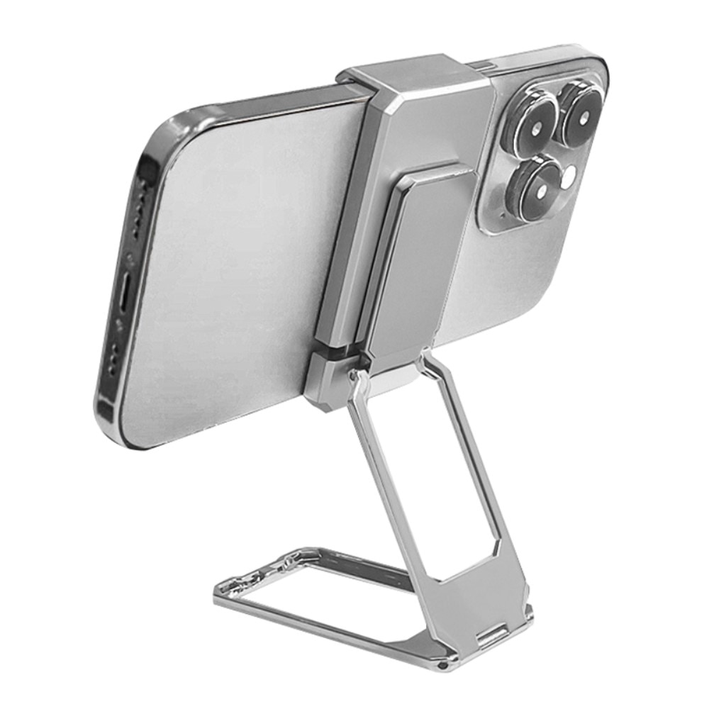 Magnetic Foldable Table Stand for Mobile Silver