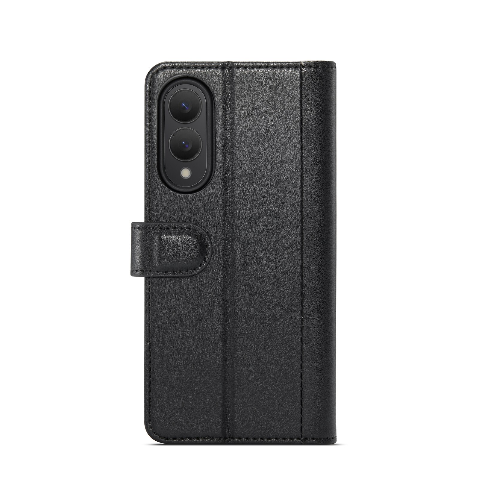 Samsung Galaxy S25 Edge Genuine Leather Wallet Case Black