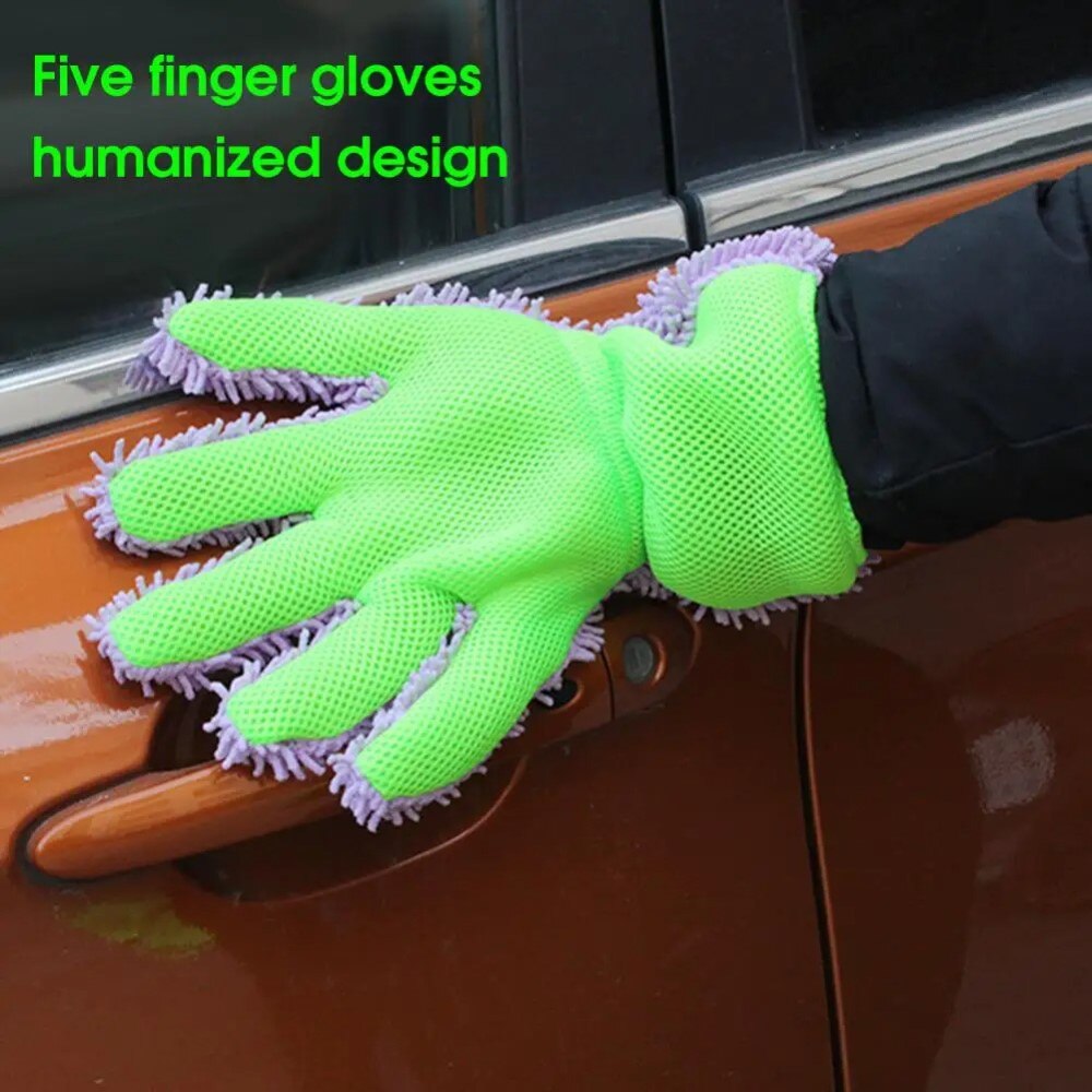 Double-sided Microfiber Glove Orange/Green