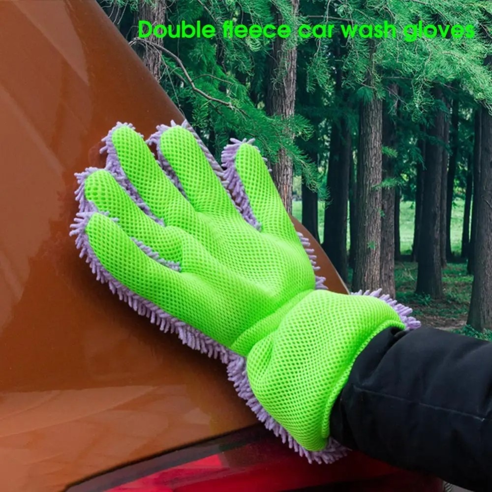 Double-sided Microfiber Glove Orange/Green
