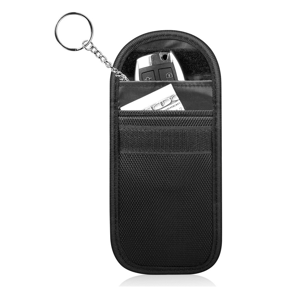 Car Key Case w. RFID protection & Belt holder Carbon Fiber