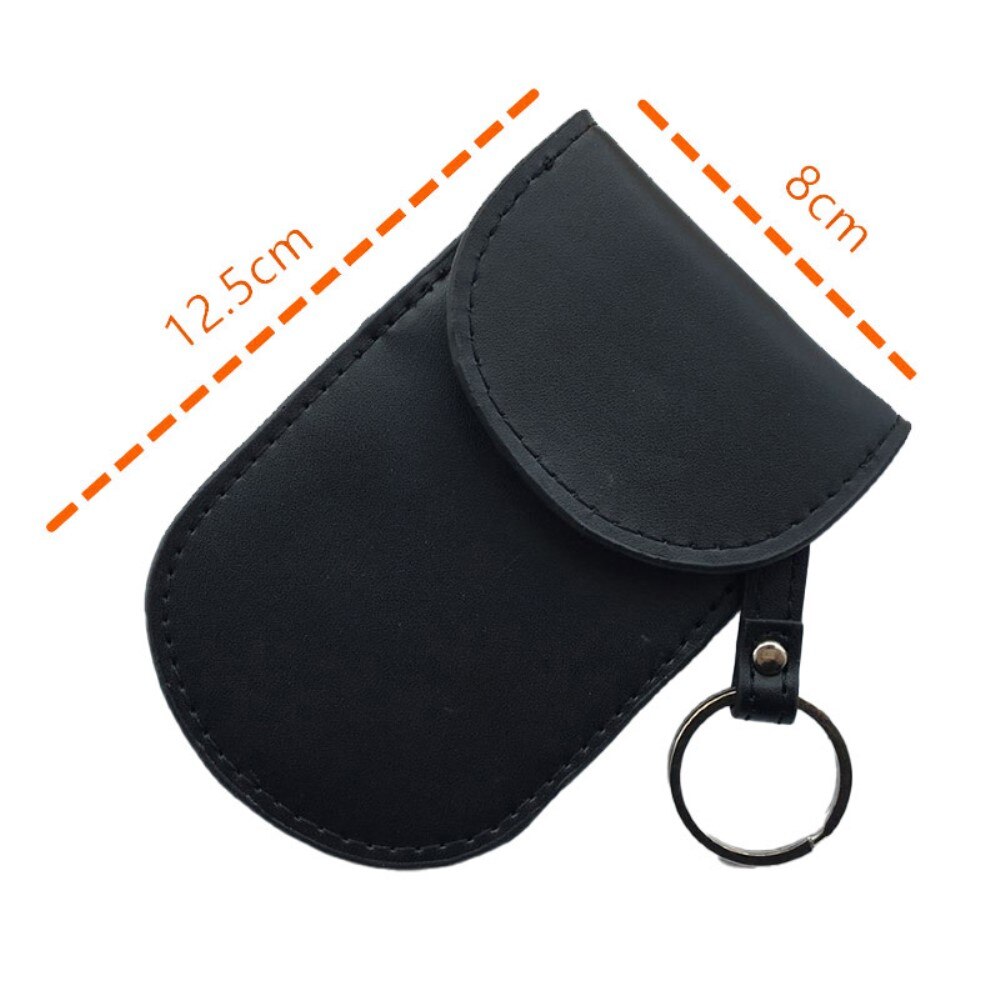 Car Key Case w.  RFID protection Leather Black