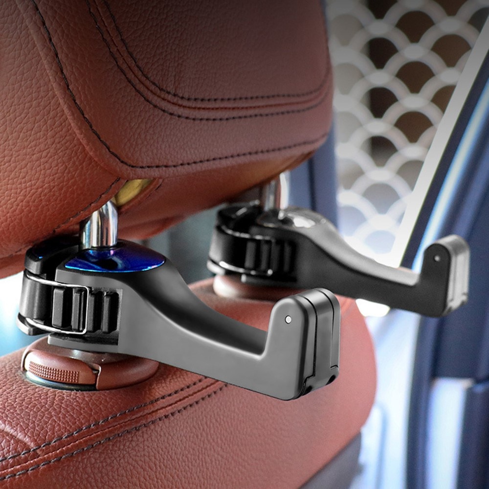 Car Headrest Mobile Holder/Hook, Black