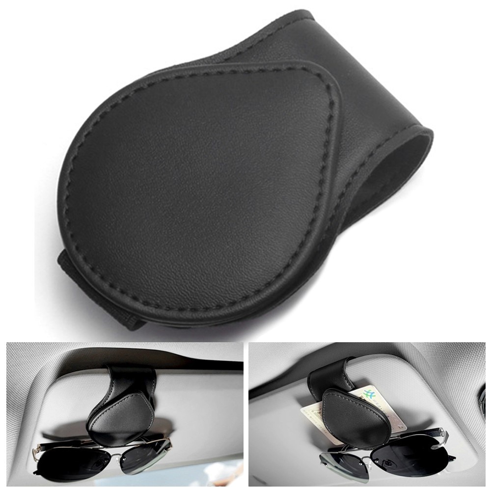 Car Sun Visor Holder for Glasses Black