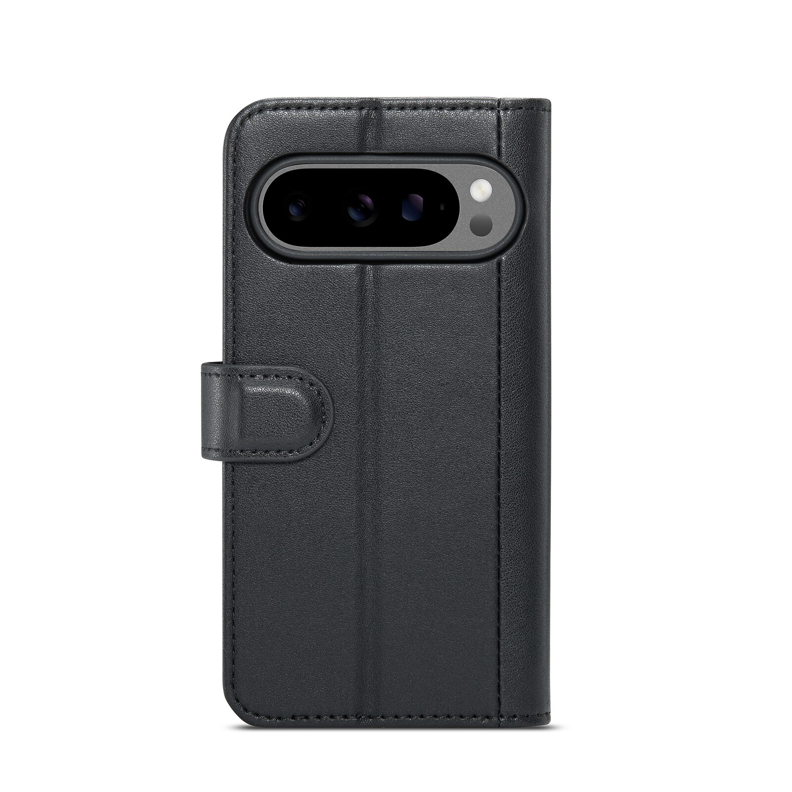 Google Pixel 10 Pro Genuine Leather Wallet Case Black