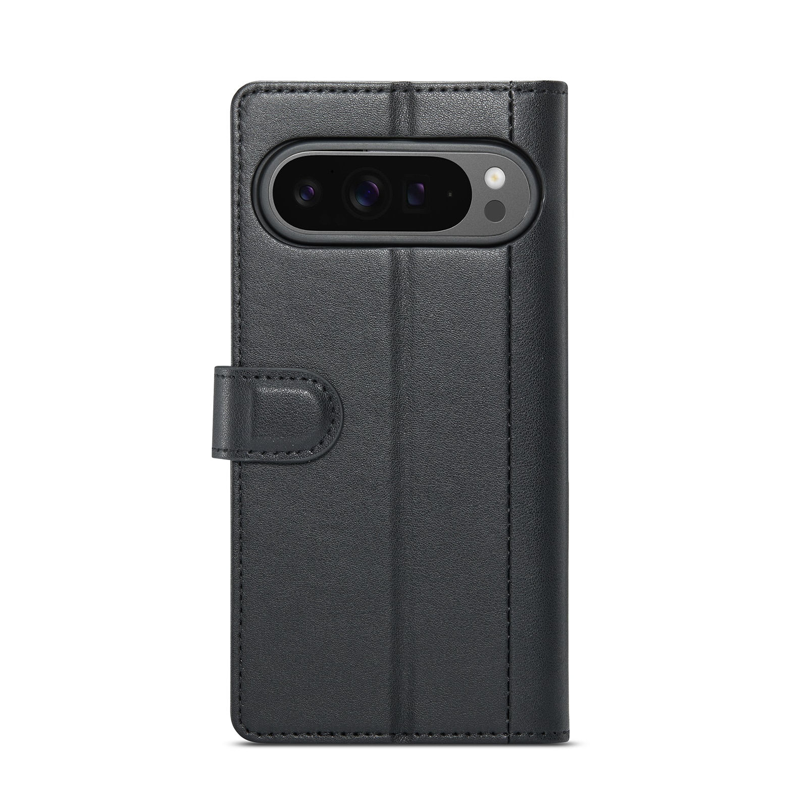 Google Pixel 10 Pro XL Genuine Leather Wallet Case Black