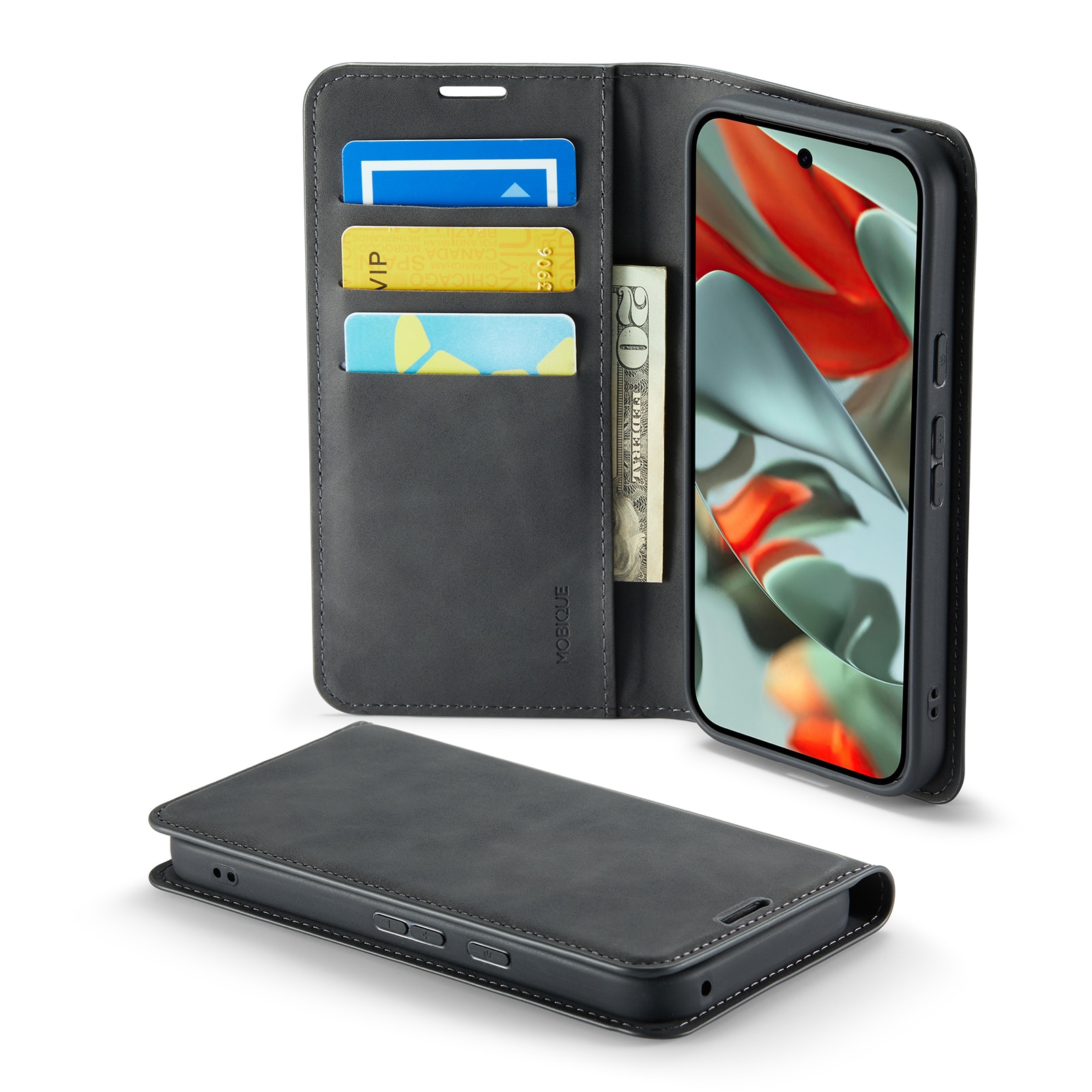 Google Pixel 10 Pro Slim Wallet Case Black
