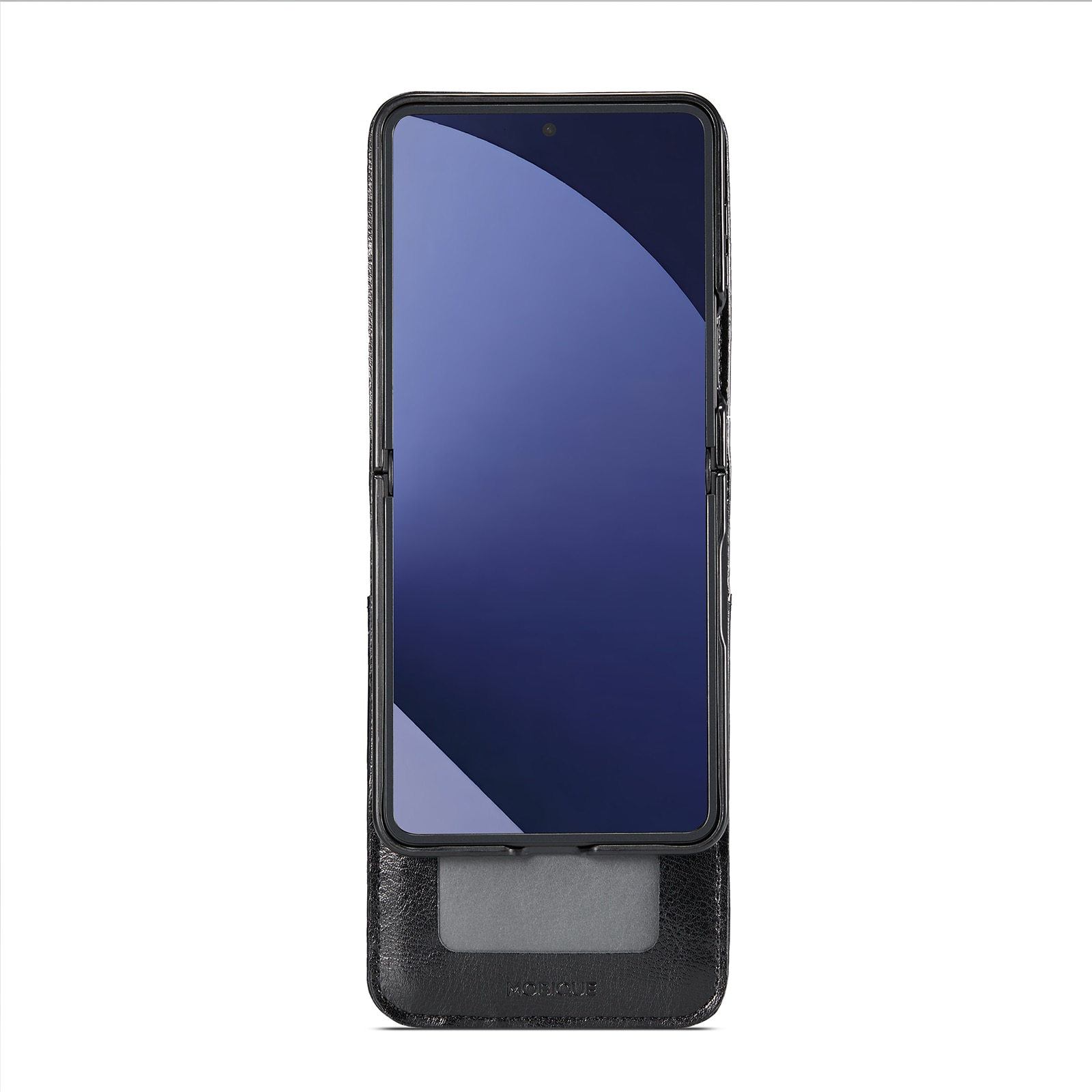 Samsung Galaxy Z Flip 7 Genuine Leather Wallet Case Black