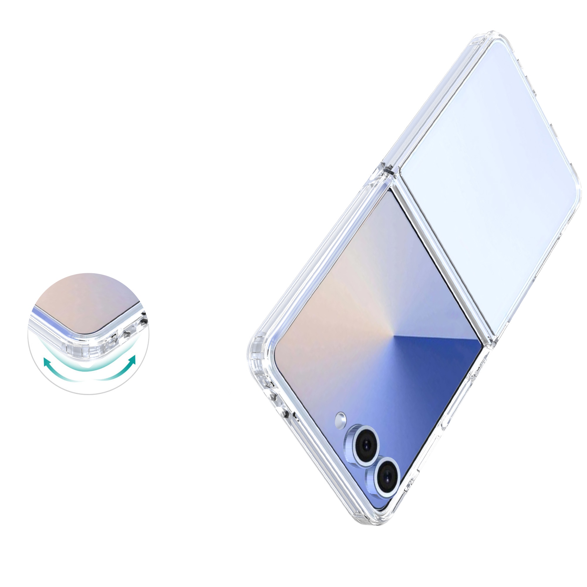 Samsung Galaxy Z Flip 7 Hybrid Case Transparent