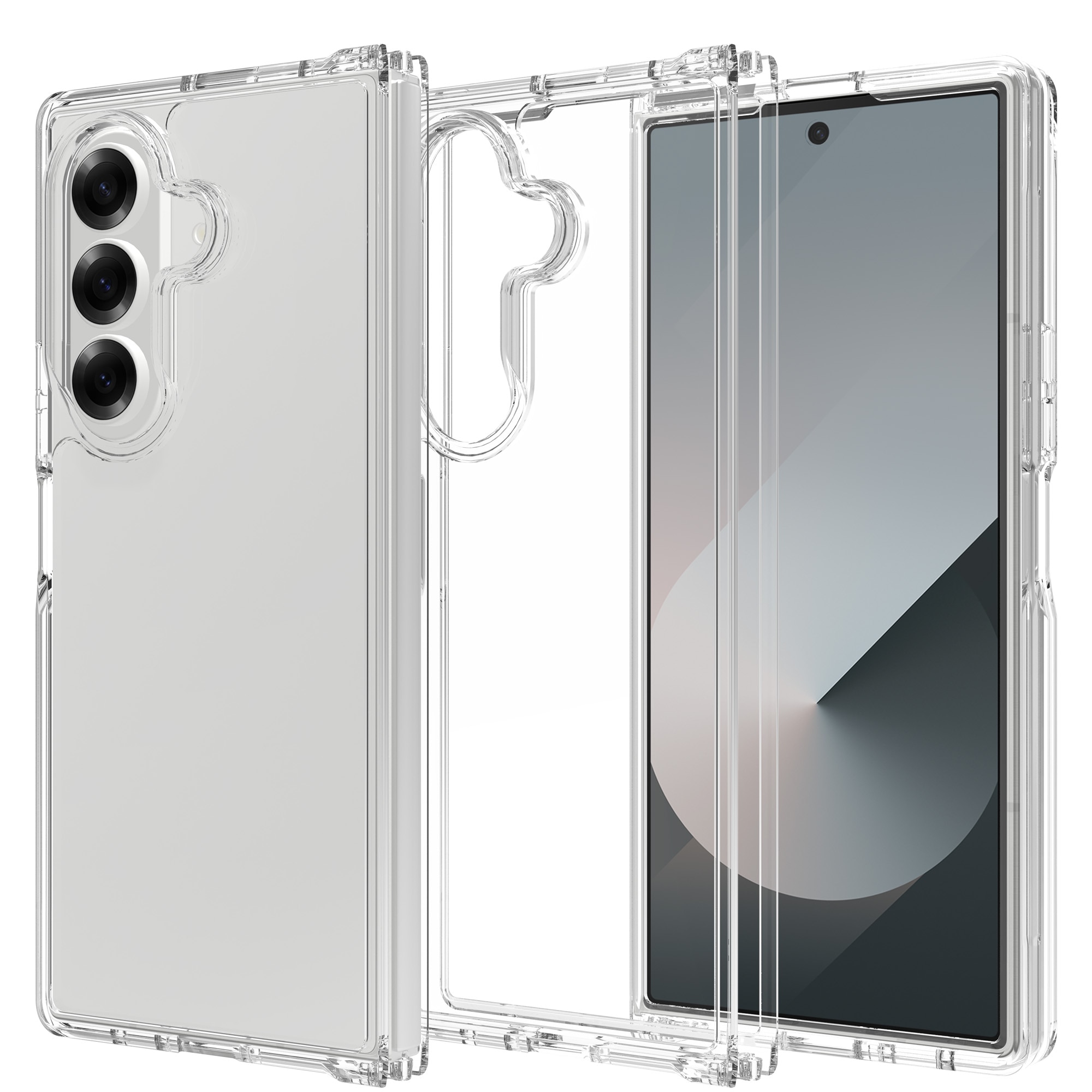 Samsung Galaxy Z Fold 7 Hybrid Case Transparent