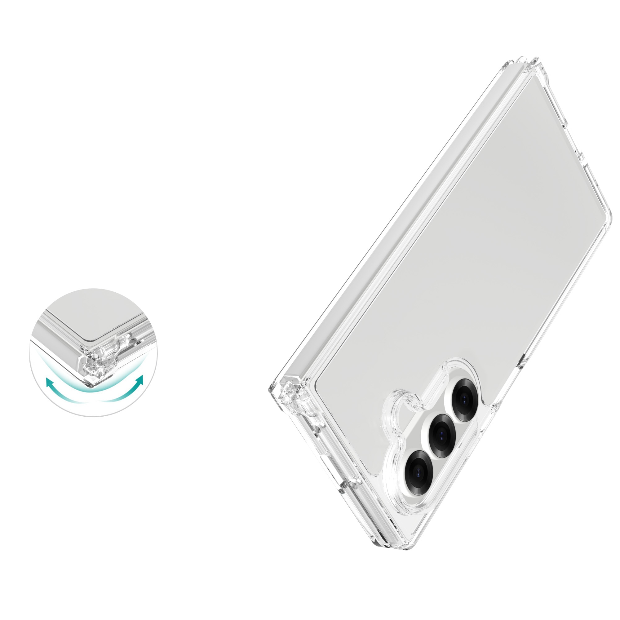 Samsung Galaxy Z Fold 7 Hybrid Case Transparent