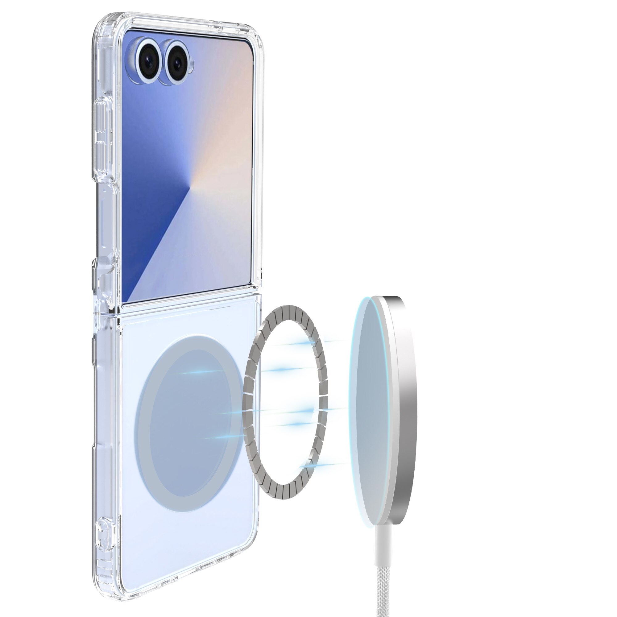 Hybrid Case MagSafe Samsung Galaxy Z Flip 7 Transparent
