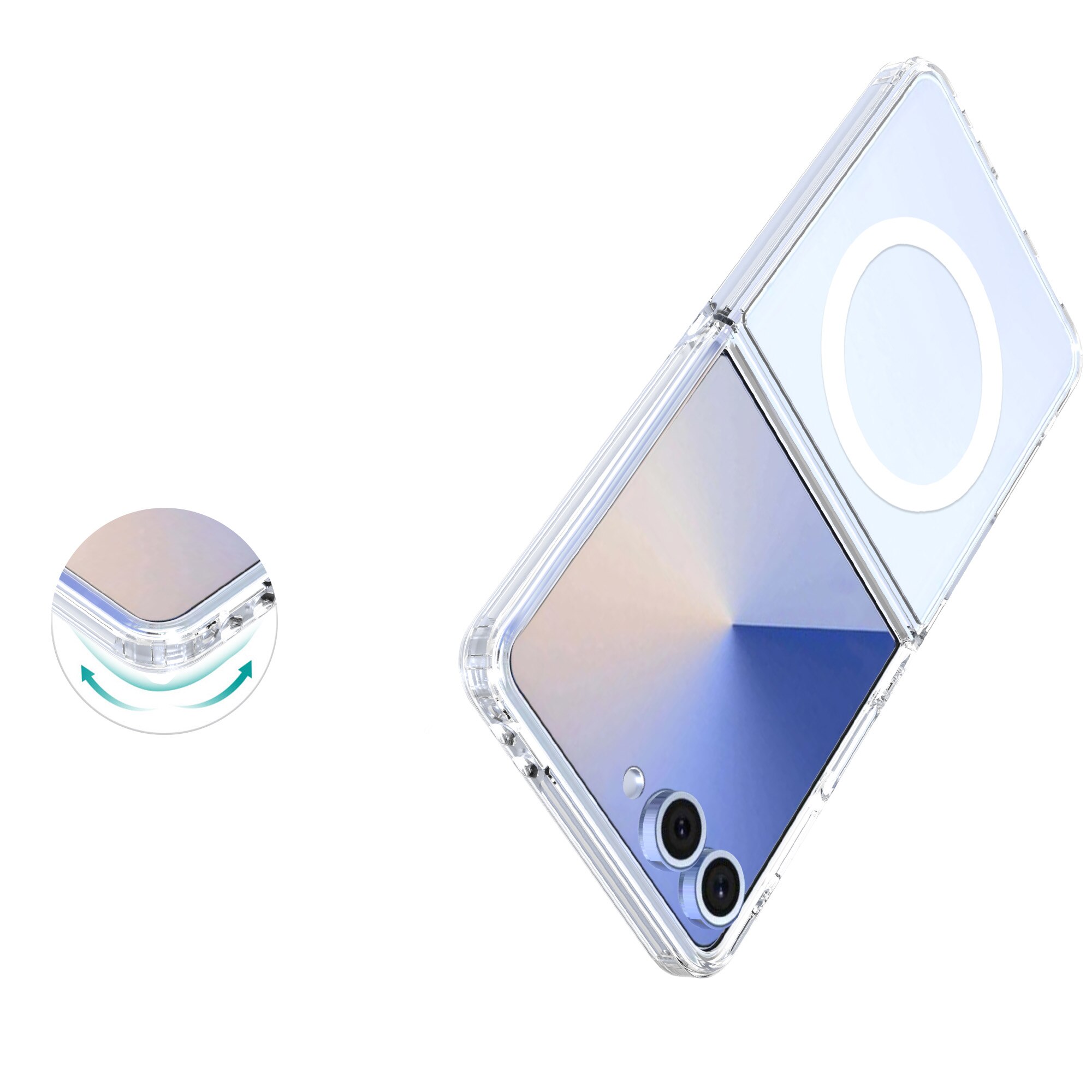 Hybrid Case MagSafe Samsung Galaxy Z Flip 7 Transparent