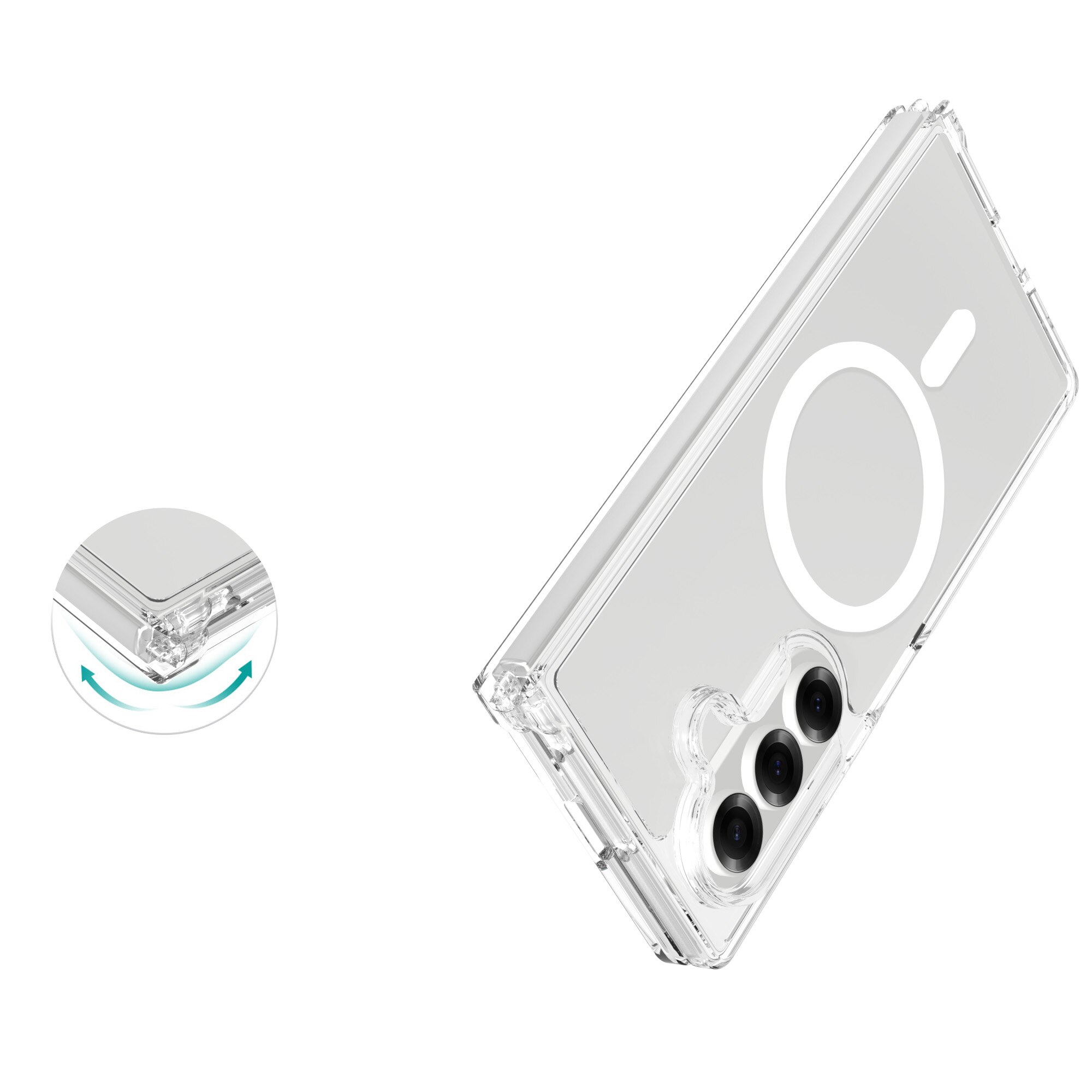 Hybrid Case MagSafe Samsung Galaxy Z Fold 7 Transparent