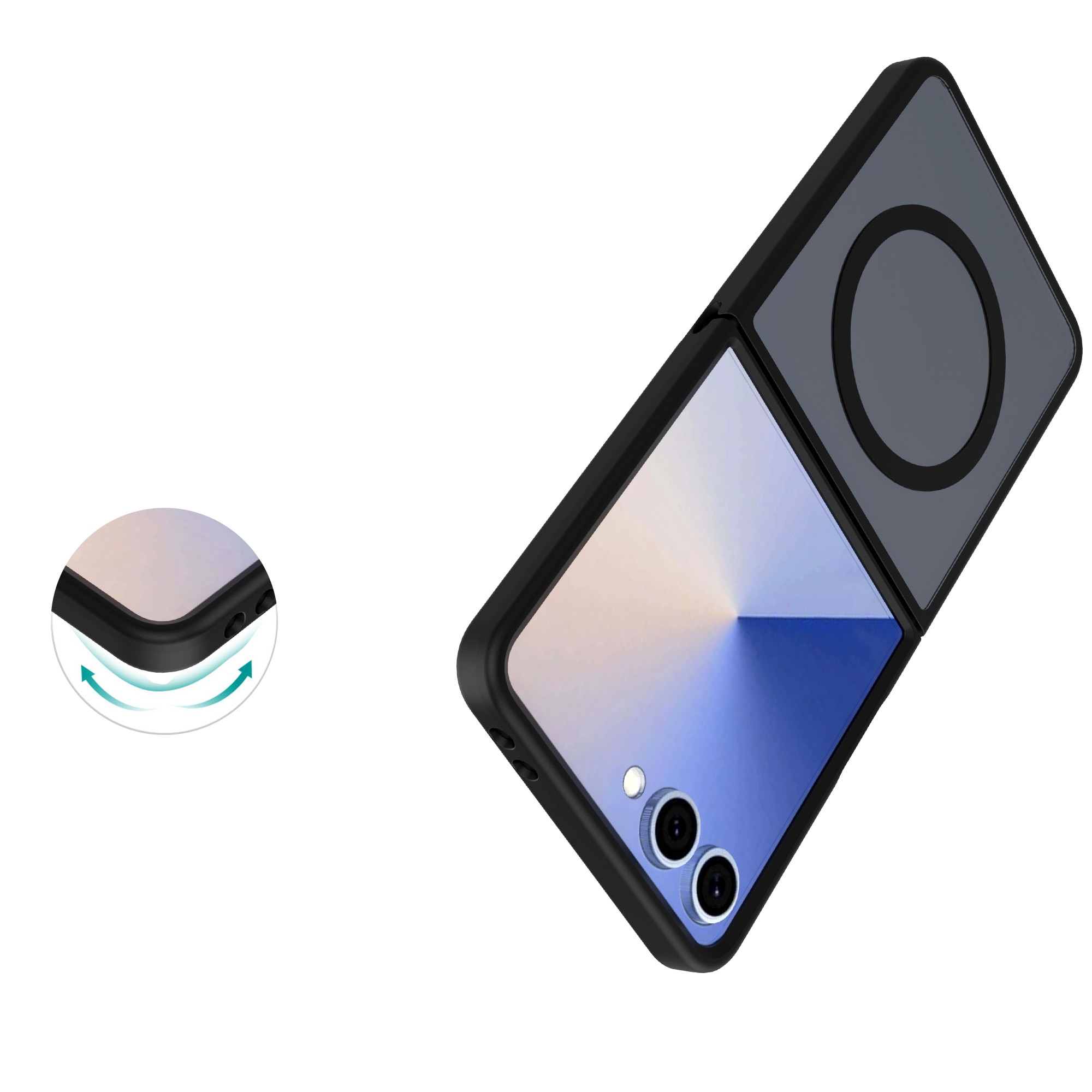 Magnetic Hybrid Case Samsung Galaxy Z Flip 7 Frosted Black