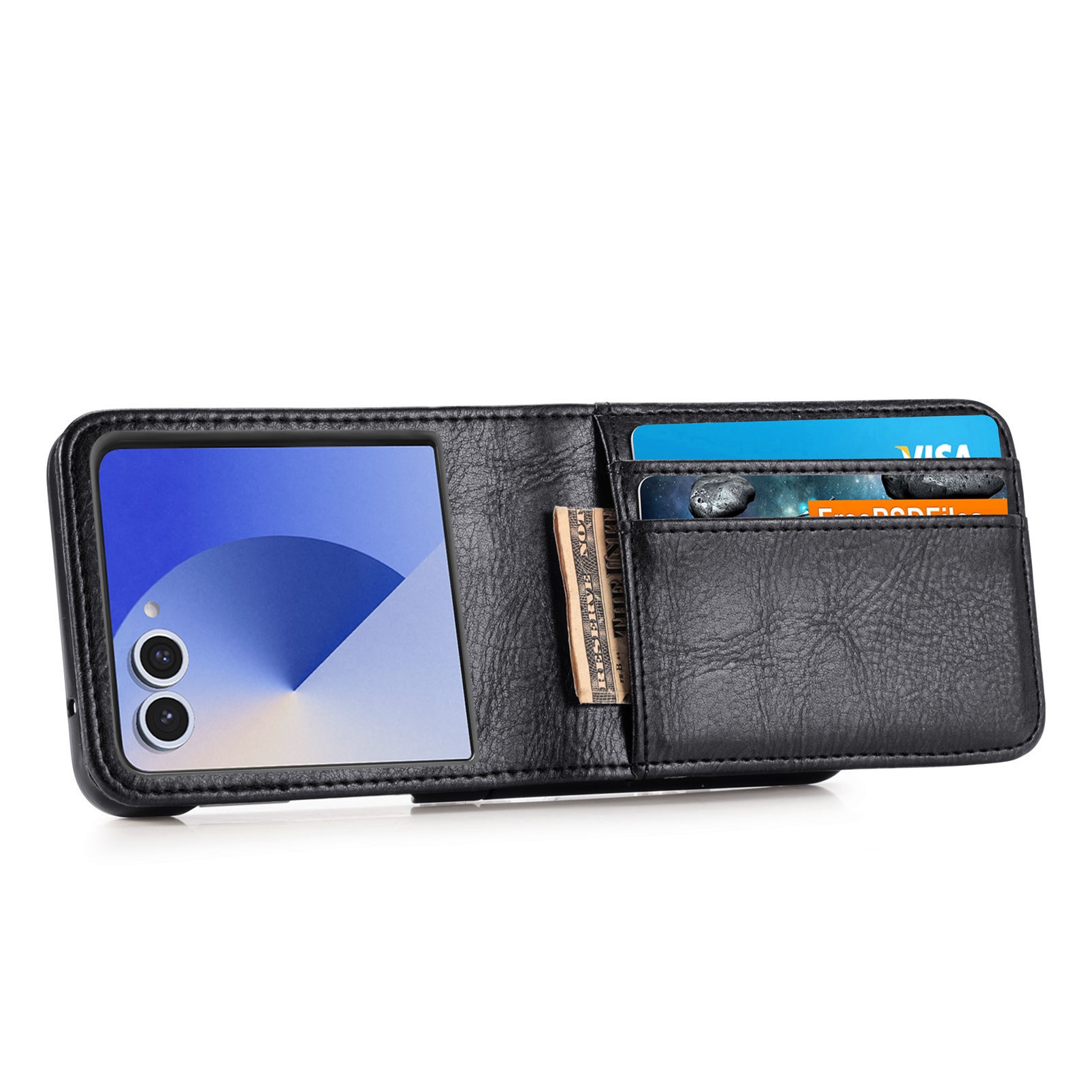 Samsung Galaxy Z Flip 7 Wallet Book Cover Black