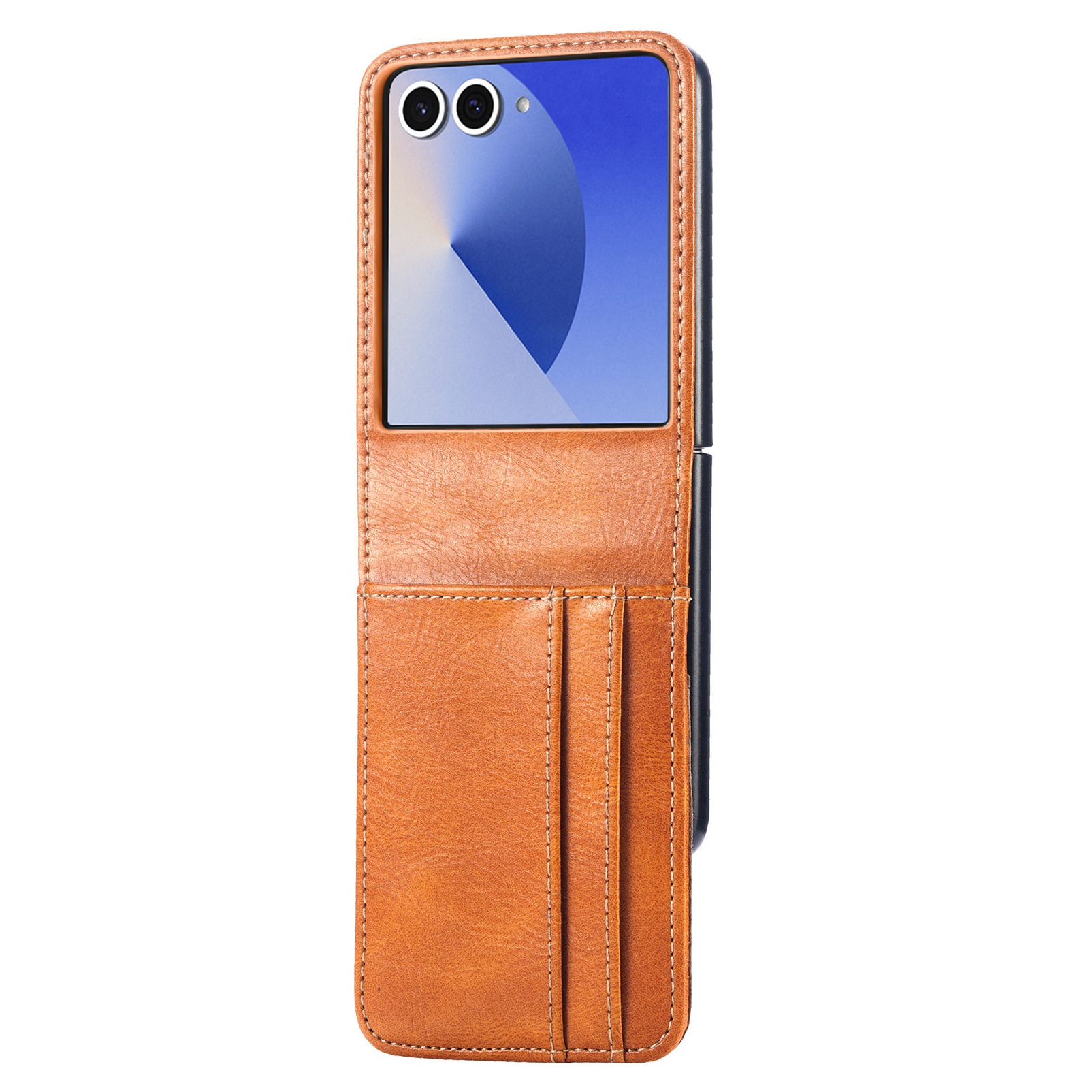 Samsung Galaxy Z Flip 7 Wallet Book Cover Cognac