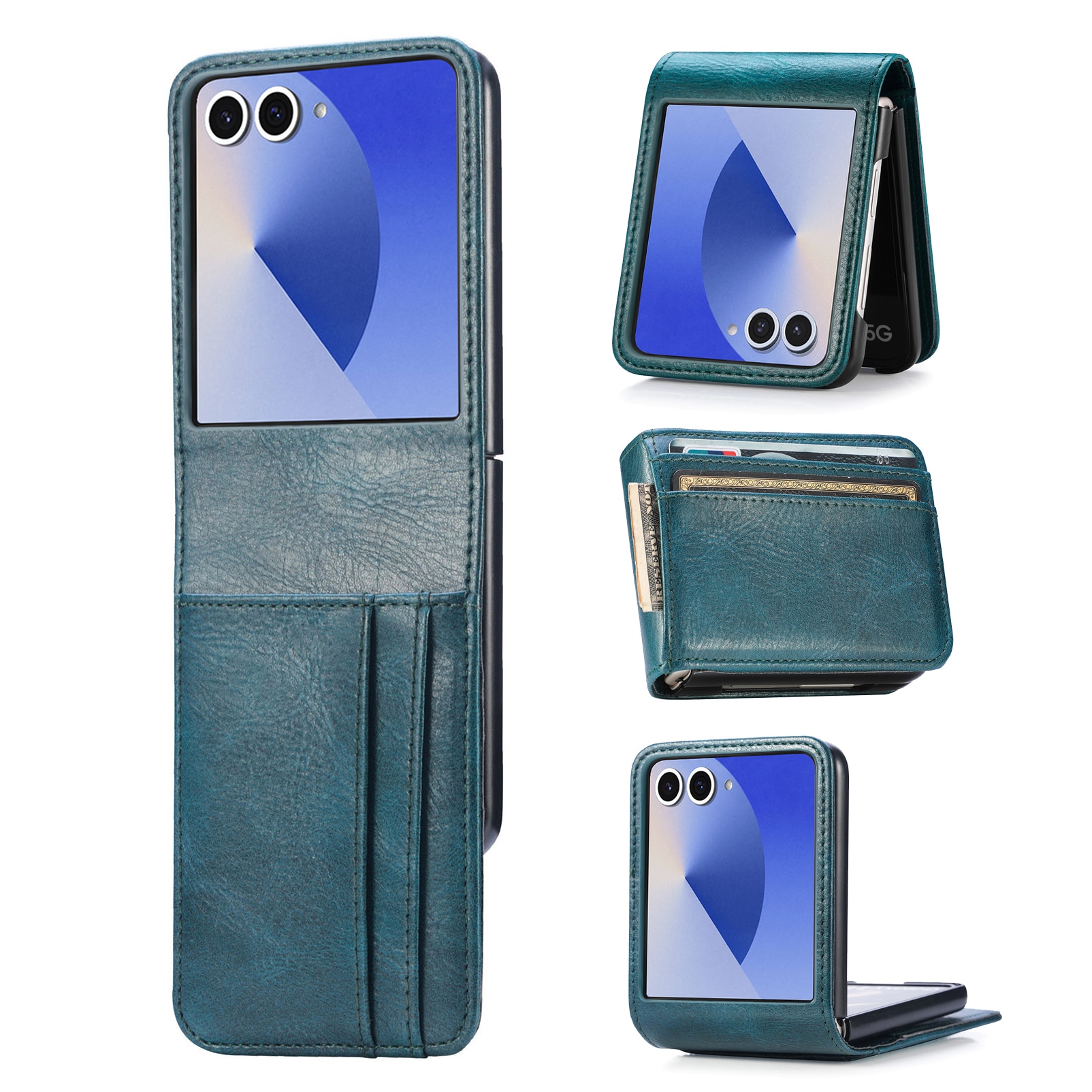 Samsung Galaxy Z Flip 7 Wallet Book Cover Green