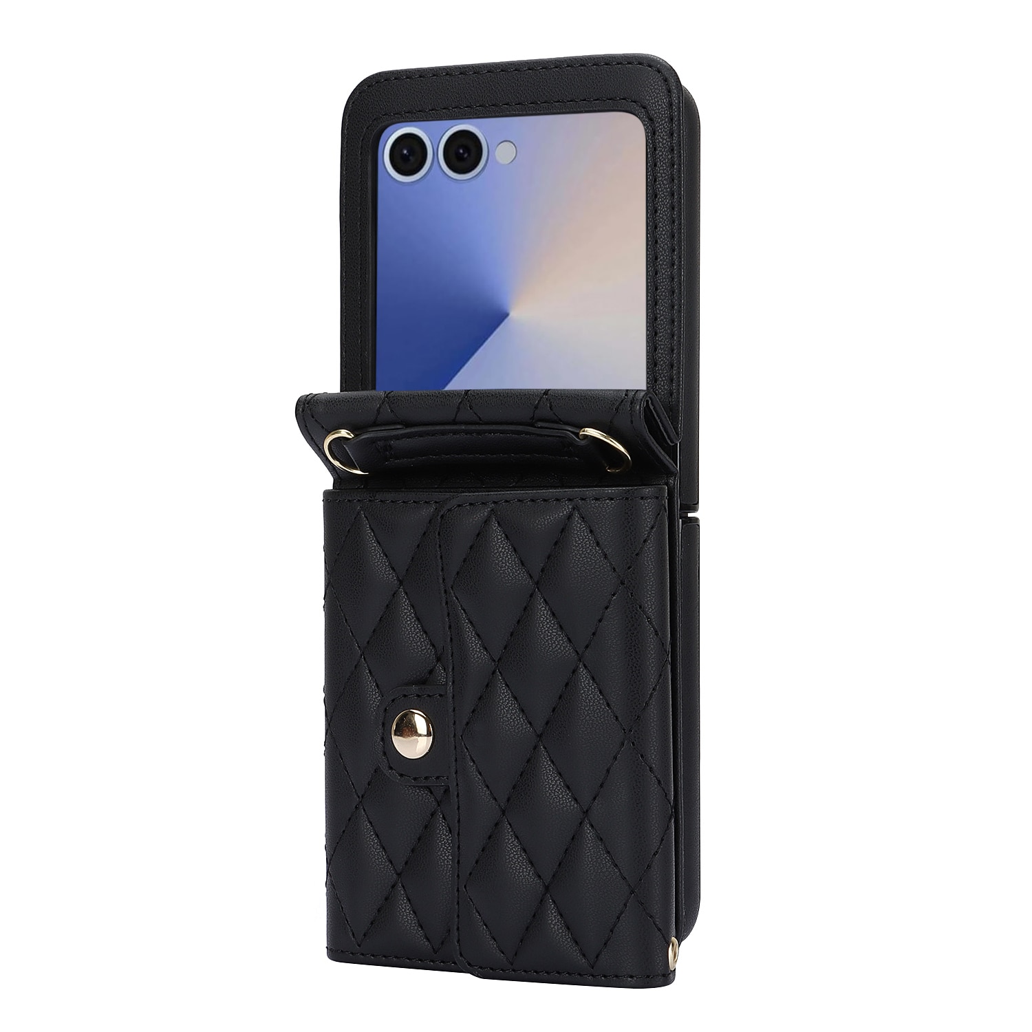 Samsung Galaxy Z Flip 7 RFID blocking Wallet/Purse Quilted Black