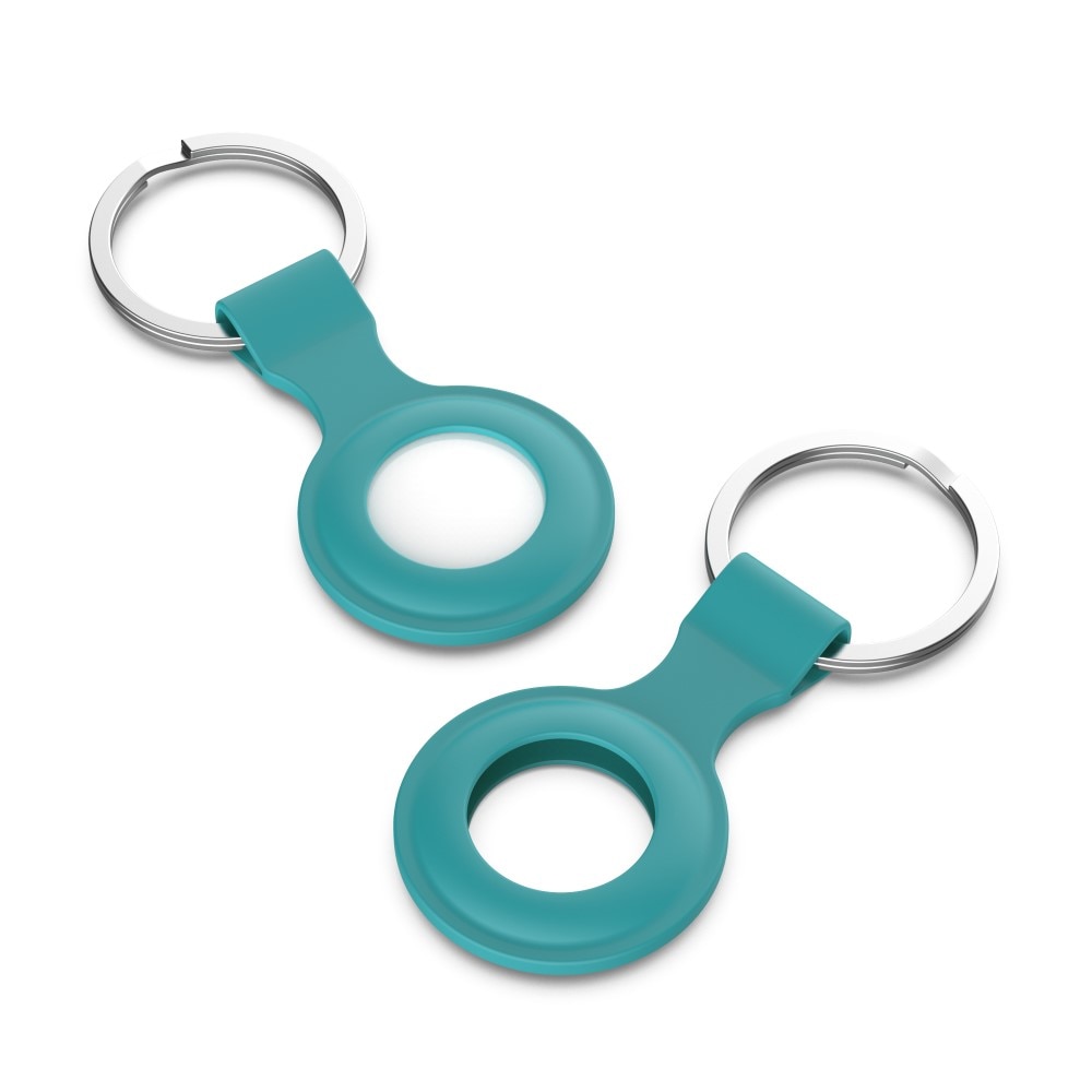 AirTag Silicone Key Ring Green