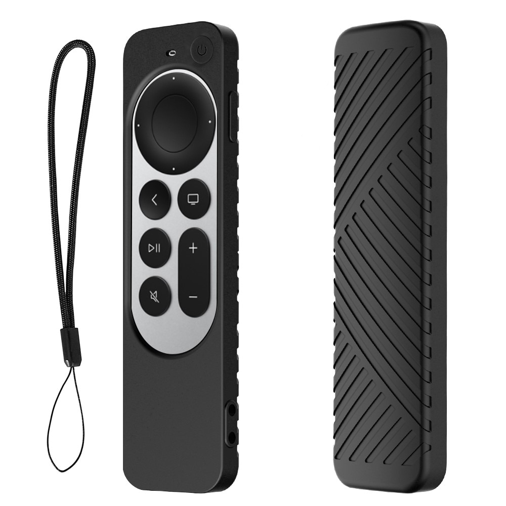 Ribbed Silicone Case Apple TV 4K Siri Remote Black