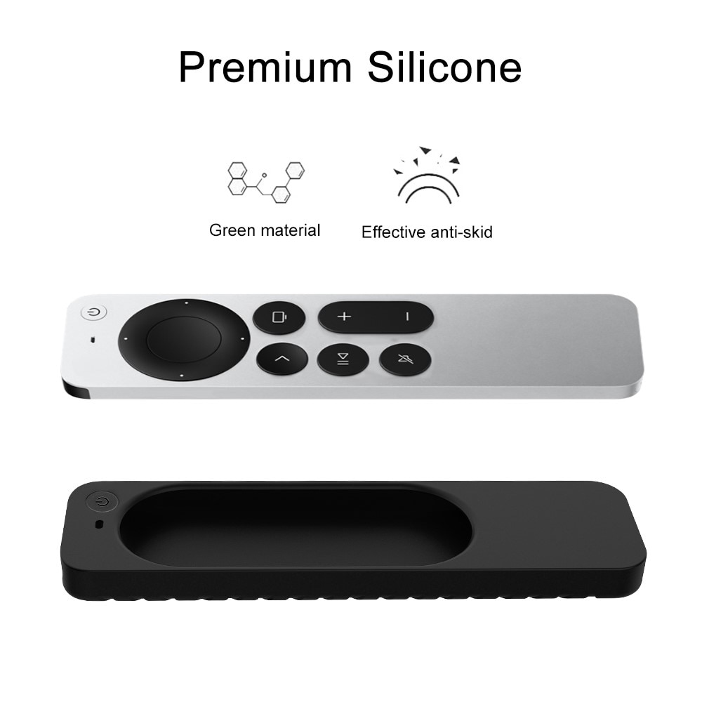 Ribbed Silicone Case Apple TV 4K Siri Remote Black