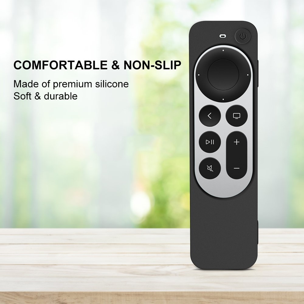 Ribbed Silicone Case Apple TV 4K Siri Remote Black