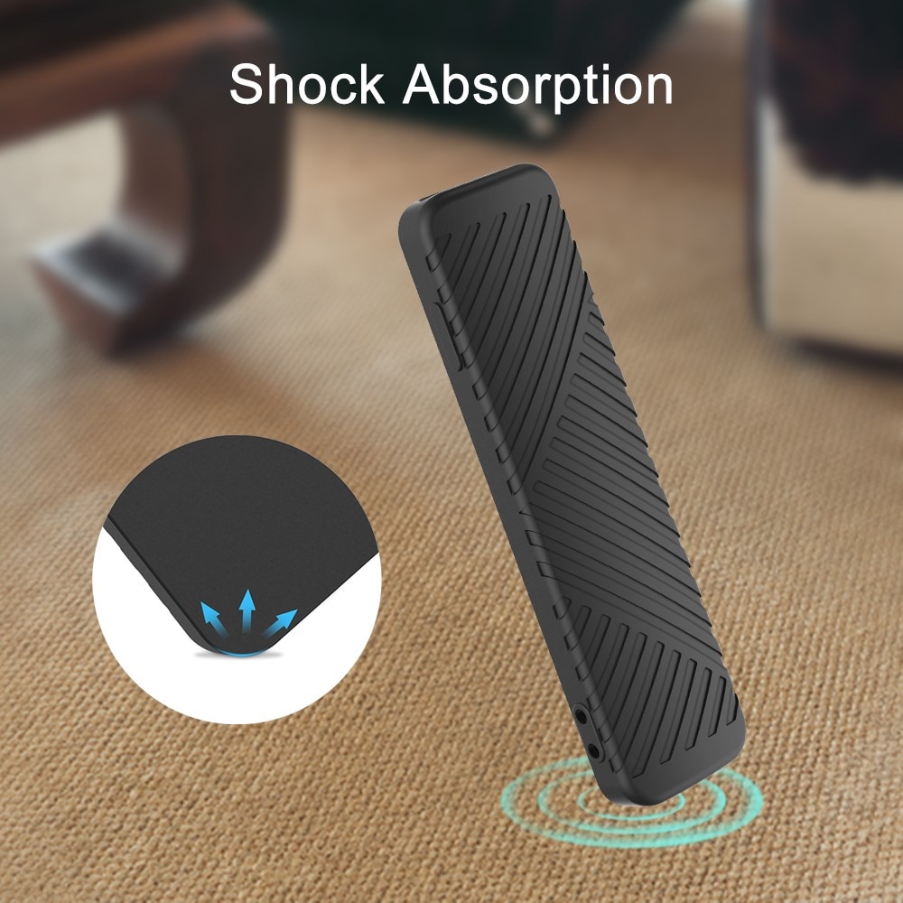 Ribbed Silicone Case Apple TV 4K Siri Remote Black