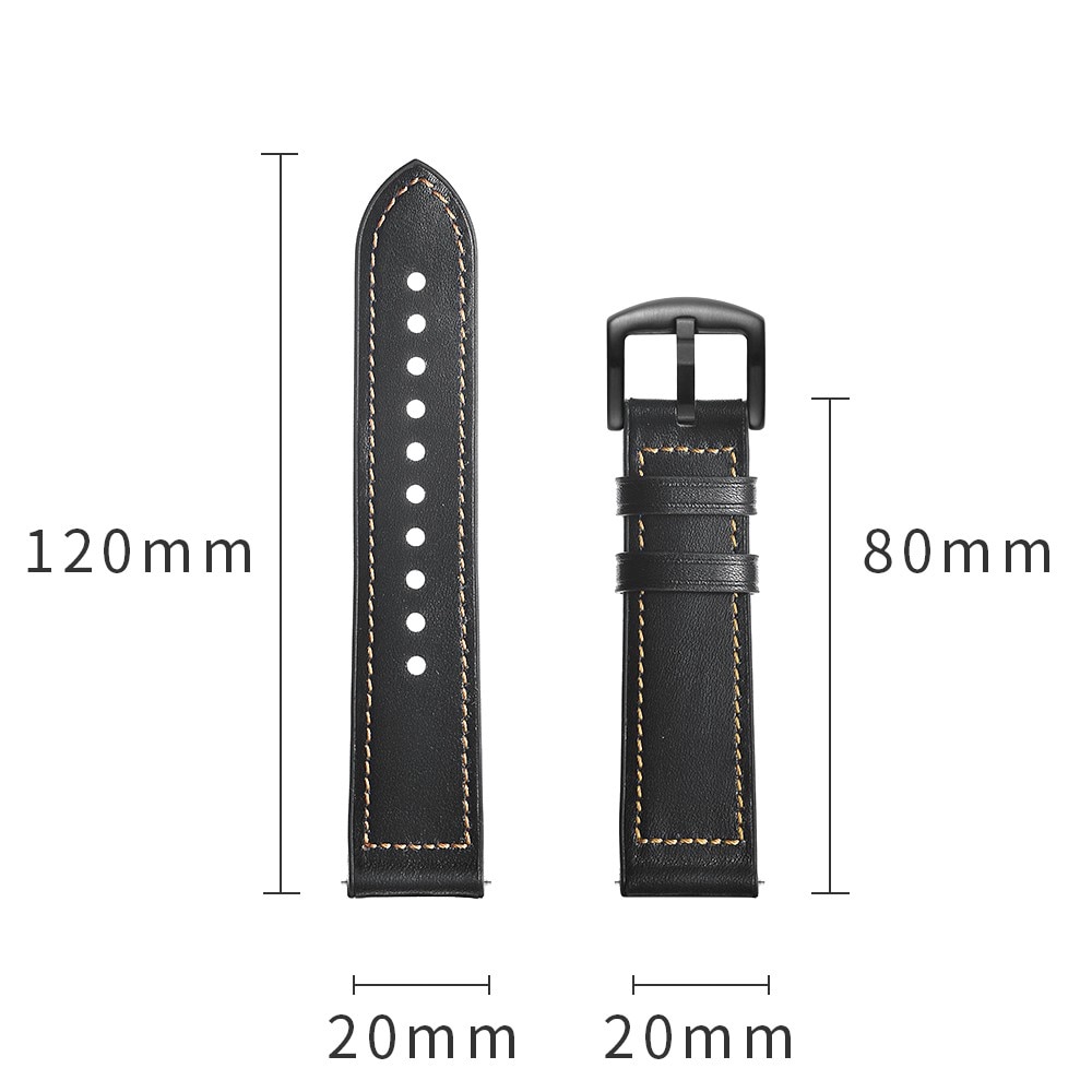 Samsung Galaxy Watch 4 Classic 46mm Premium Leather Band Black