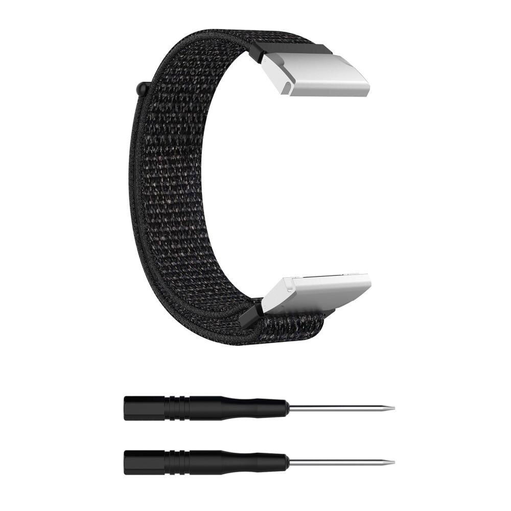 Garmin Fenix 7X/Fenix 6X/Fenix 6X Pro/Fenix 5X/Fenix 5X Plus Nylon Strap Black