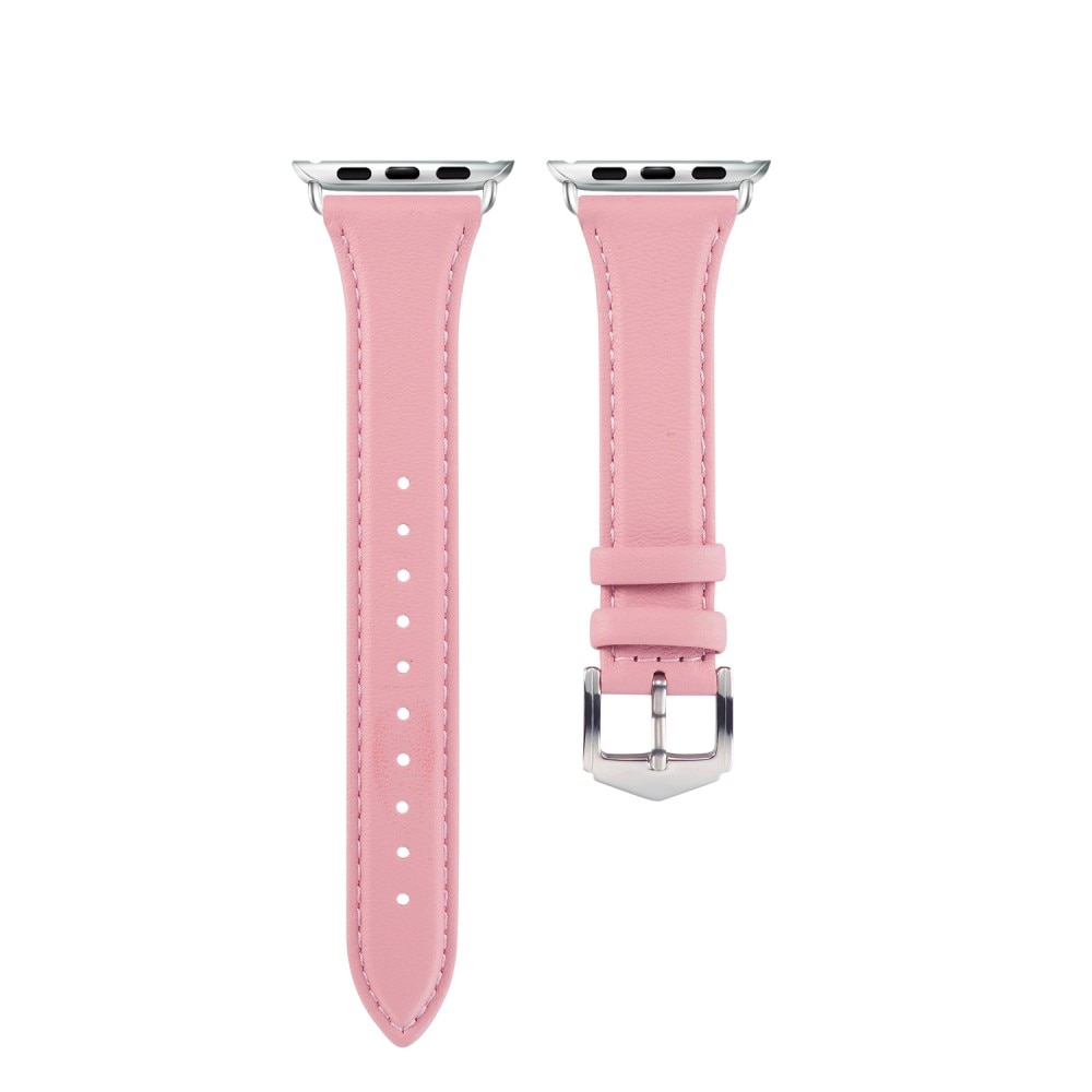 Apple Watch 45mm Series 7 Slim Leather Strap Pink