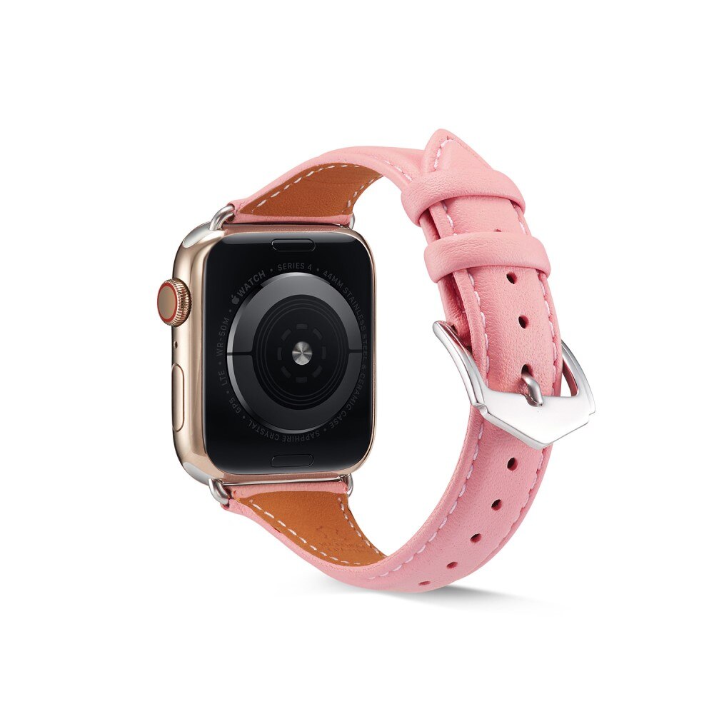 Apple Watch 45mm Series 7 Slim Leather Strap Pink