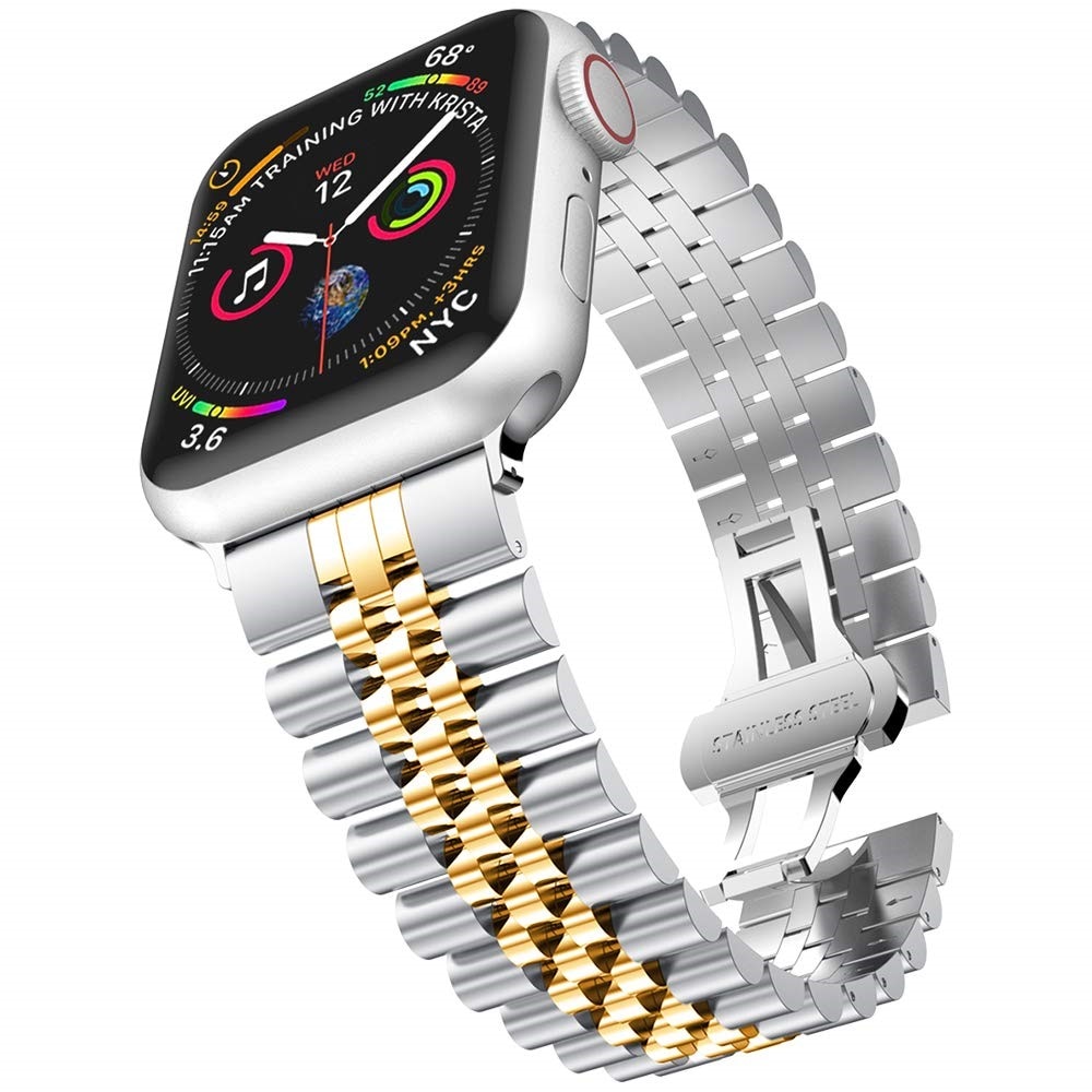 Apple Watch 41mm Series 7 Stainless Steel Bracelet Silver/Gold