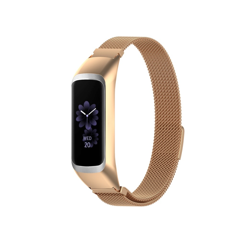 Samsung Galaxy Fit 2 Milanese Loop Band Rose Gold