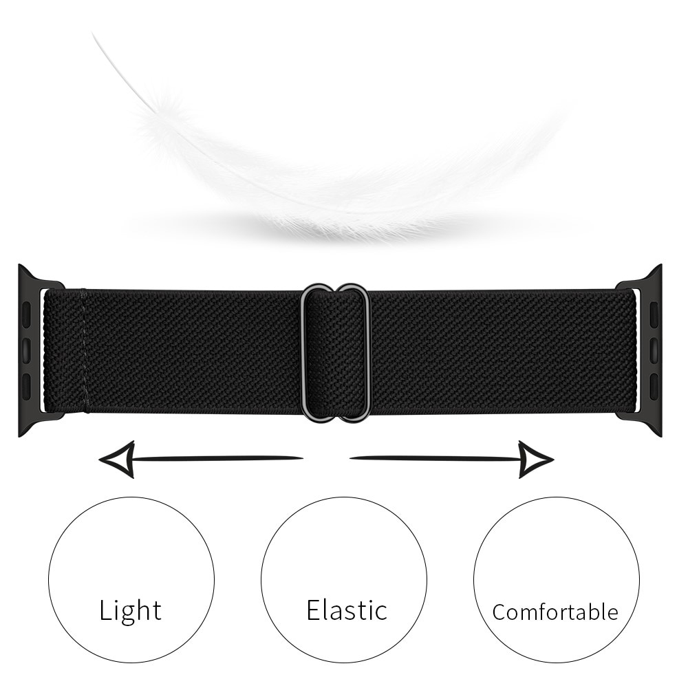 Apple Watch 41mm Series 8 Stretch Nylon Band Black