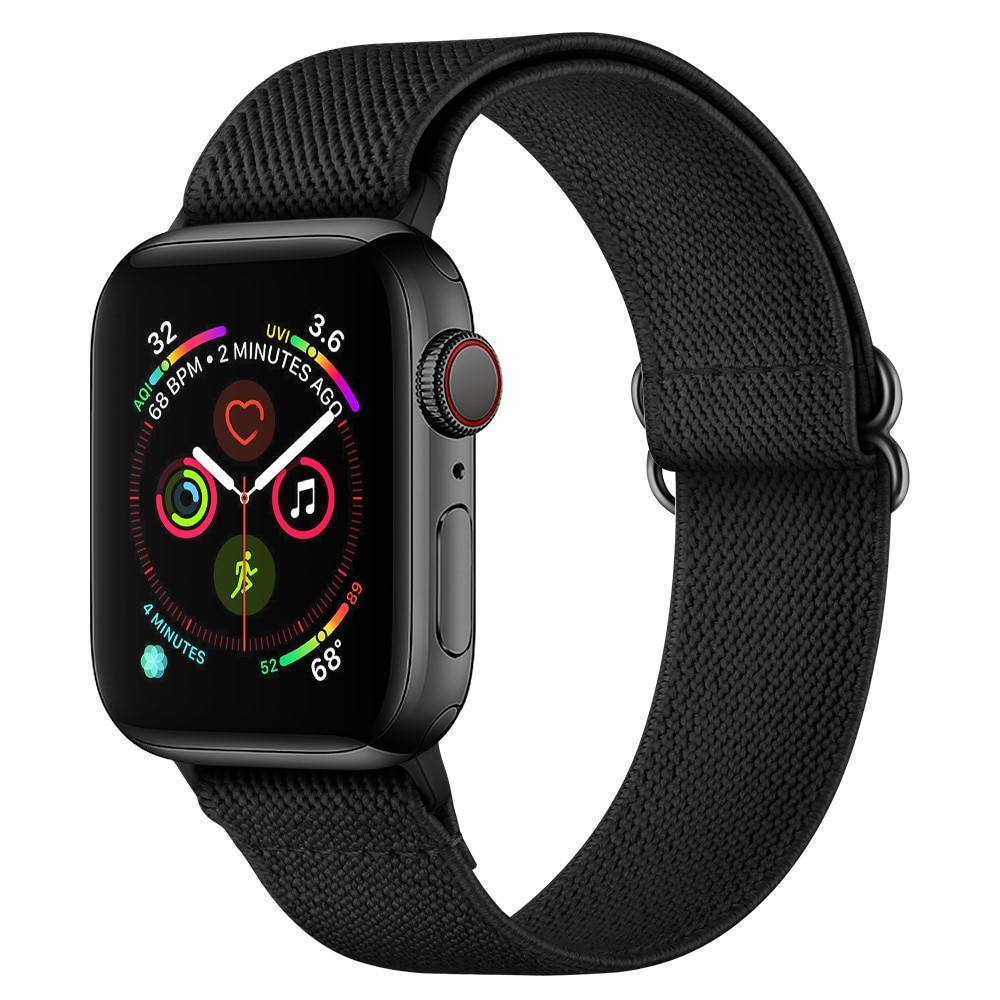 Apple Watch 45mm Series 9 Stretch Nylon Band Black