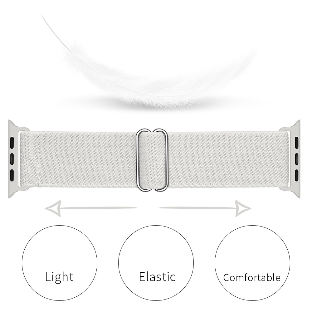 Apple Watch 45mm Series 7 Stretch Nylon Band White