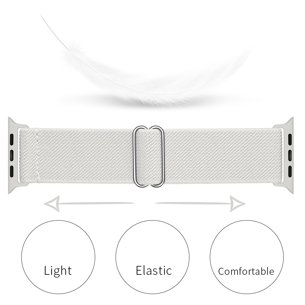 Apple Watch 41mm Series 7 Stretch Nylon Band White