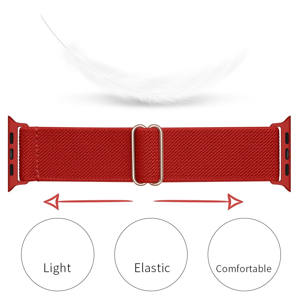 Apple Watch SE 44mm Stretch Nylon Band Red