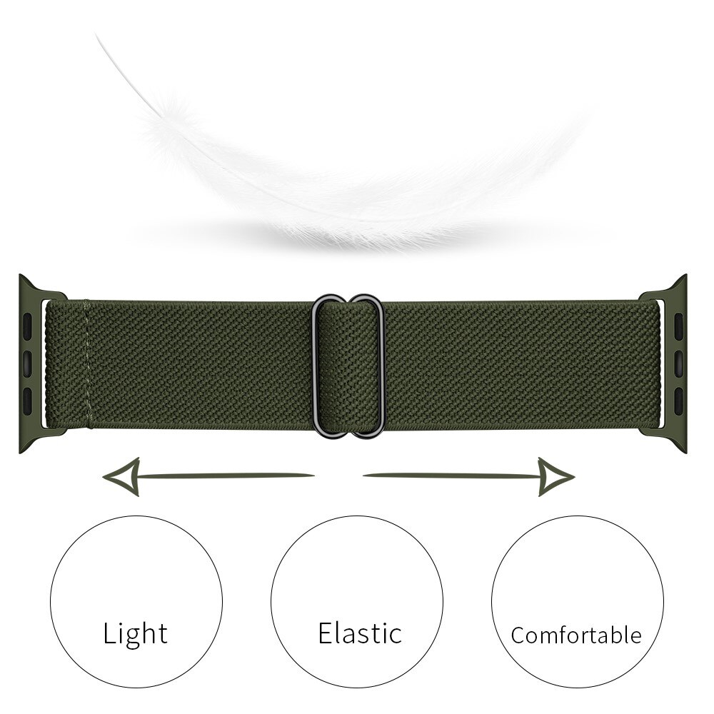 Apple Watch SE 44mm Stretch Nylon Band Green