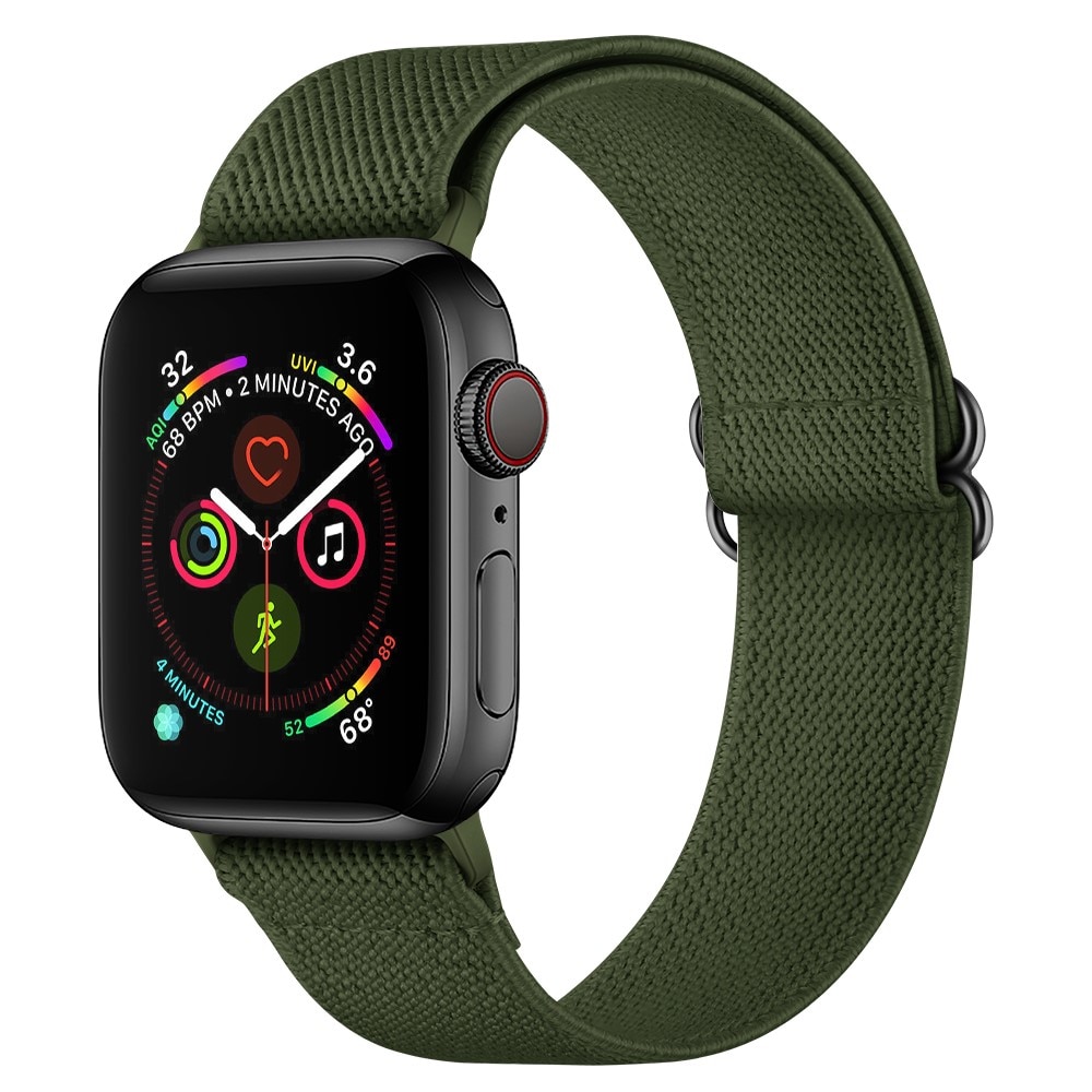 Apple Watch SE 44mm Stretch Nylon Band Green