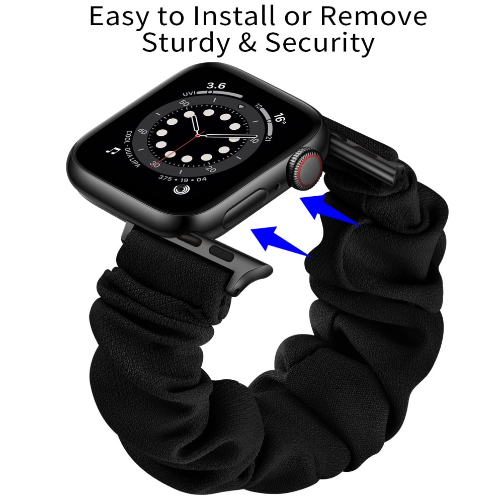 Scrunchie Bracelet Apple Watch 41mm Series 9 Black